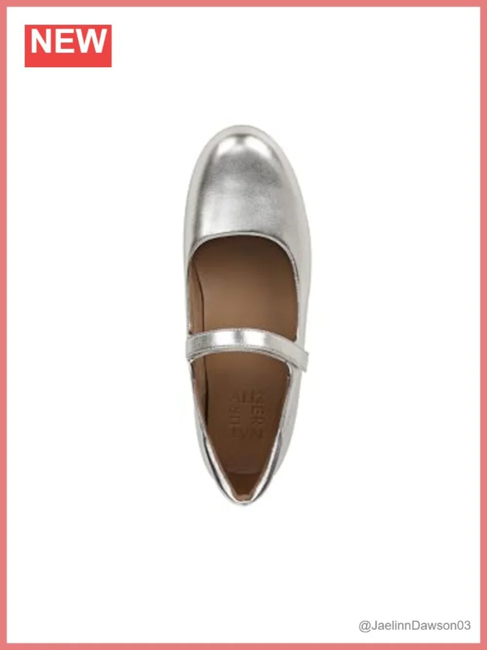Naturalizer Maxwell-MJ Women's Leather Mary Jane Ballet Flats Slip Resistant